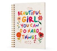 Inspirational Notebook, A5 Notebook with Positive Quote for Girls 120 Pages | Wirebound Girls Notebook for Daughter Friends, Double Sided
