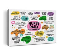 Inspirational Nurse Office Poster Canvas Wall Art for Home Decor - Motivational Nurse Quote Canvas Print Wall Art Painting Ready to Hang Gifts - Easel & Hanging Hook 12x15 Inch