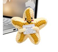 Inspirational Plush Starfish - Encouraging Plush Starfish Shape Textile Friend | Positive Knitted Toy Soft Cute Inspirational Summer Accent