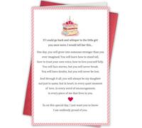 Inspirational Poem Birthday Card for Daughter, Sentimental Gift from Parents for 18th 21st 30th 40th 50th Birthdays(IF i could go back and whisper to the little girl)