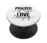 Inspirational Prayer Is My Love Language PopSockets Adhesive PopGrip