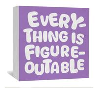 Inspirational Purple Office Desk Decor, Inspirational Gifts for Women Men, Motivational Positive Affirmations Office Accessories Wooden Box Sign for Home Classroom, Desk Shelf Tabletop Decoration