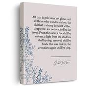 Inspirational Quote All That is Gold Does Not Glitter Canvas Poster Painting Wall Art, Motivational Quote Print Artwork Framed Ready to Hang for Home Office Decor 12 x 15 inch
