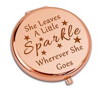 Inspirational Quote Gift for Women Encouragement Gifts Compact Makeup Mirror for Best Friend Sister Birthday Gifts for Teen Girls Motivational Friendship Gifts Folding Makeup Mirror for Coworkers Boss