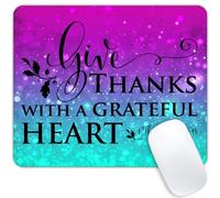 Inspirational Quote，Grateful Heart Mouse pad Mousepad Non-Slip Rubber Base Mouse Pads for Computers Laptop Office Desk Accessories Mouse pad