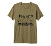 Inspirational Quote, Grow Happy Thoughts, Positive Mindset Premium T-Shirt