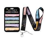 Inspirational Quote Kids Lanyard with Card Holder, Autism Lanyard with Inspiring Message, ABS Vertical Id Card Holders with 45cm Polyester Neck Strap for Kids Teachers Nurse Teens Adults