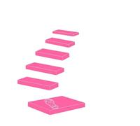 Inspirational Quote Motivational Phrase The First Step is The Hardest Vinyl Art Sticker 42x42.3cm Store Decoration Pink