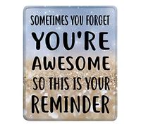 Inspirational Quote Mouse Pad, Sometimes You Forget You‘re Awesome So This is Your Reminder Motivational Mouse Pad for Women, Non-Slip Rubber Base and Stitched Edge MousePads for Office Laptop