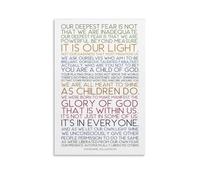Inspirational Quote Poster Motivational Our Deepest Fear Wall Art For Office Quote Canvas Digital Print Positive Wall Decoration Framed Gift Art Wall Decoration Poster Family Bar Restaurant Garage Caf