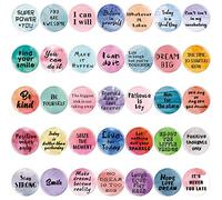 Inspirational Quote Refrigerator Magnets Motivational Fridge Magnets Watercolor Round Encouragement Refrigerator Magnets for Classroom Whiteboard Locker Fridge Supplies (70 Pieces)