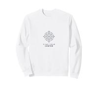Inspirational Quote Tshirt With Compass Design Find Your Center Sweatshirt, Adult Unisex, White, Large