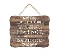Inspirational Quote Wooden Sign Farmhouse For I, The LORD Your God, Hold Your Right Hand; It Is I Who Say to You, 'Fear Not, I Am The One Who Helps You.Isaiah 4113 Wall Decorations Signs For Nursery