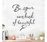 Inspirational Quotes Bathroom Wall Decals : Women Beautiful Home Positive Vinyl Art Wall Stickers - Living Room Bedroom Kitchen Family Wall Decor - Be Your Own Kind of Beatiful 20" X 24"
