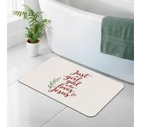 Inspirational Quotes Diatomaceous Earth Bath Non Slip Floor Mat 16x24 Inch, Soft Thick Decor Rug, Perfect For Home Entry, Bedroom, Bathroom, Balcony, Living Space Just A Girl Girl Who Loves Jesus