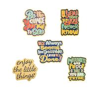 Inspirational Quotes Enamel Pin "If You Never Tried You You Never Know" Metal Brooch Cartoon Letter Various Novel Designs Brooch Pins for Backpacks Clothing Hats Decor