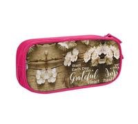 Inspirational Quotes Large Capacity Double Layer Pencil Case,Customizable Full Print Polyester Fabric Organizer-School, Office, Travel Makeup Pouch