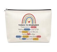 Inspirational Quotes Makeup Bag Motivational Gifts for Women Girls Daughter Encouragement Cheer Up Gift Positive Cosmetic Bag Birthday Encouragement Gift for Friends Mom Sister Coworker Cosmetic Pouch