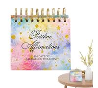 Inspirational Quotes Perpetual Desk Calendar - 365 Days Daily Affirmation Calendar, Encouraging Encouraging Messages Desk Accessory | Motivational Standing Calendar with