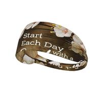 Inspirational Quotes Print Sports Headbands For Men Women, Moisture Wicking Sweat Band Elastic Wide Hair Bands,For Running, Cycling, Basketball, Gym Exercise, Football
