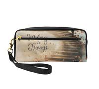 Inspirational Quotes Printed Cosmetic Bags for Women Mom, Stylish & Portable Leather Makeup Bag Cute Gifts Travel Toiletry Bag with Zipper
