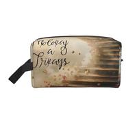 Inspirational Quotes Prints Makeup Bags for Women Girls Large Capacity Zipper Cosmetic Bag Travel Toiletry Bag Organizer with Handle