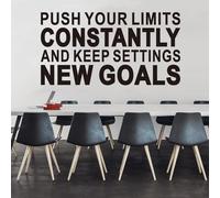 Inspirational Quotes Wall Decals for Gym: Office Motivational Positive Vinyl Art Wall Stickers for Bedroom Classroom School Home - Push Your Limits Constantly 28.6" X 15"