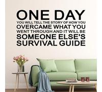 Inspirational Quotes Wall Decals for Office: Motivational Positive Vinyl Art Wall Stickers for Bedroom Living Room Classroom School - One Day You Will Tell The Story 28.6" X 15"
