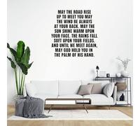 Inspirational Quotes Wall Decals Stickers May The Road Rise Up to Meet You, Irish Blessing Removable Sticker for Bedroom Wall Art Decal Vinyl Home Decoration Murals 32"