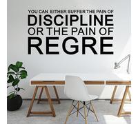 Inspirational Quotes Wall Stickers for Gym: Office Motivational Positive Vinyl Art Wall Decals for Classroom School - You Can Either Suffer The Pain 28.6" X 15"