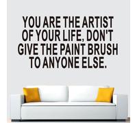 Inspirational Quotes Wall Stickers for Office: Motivational Gym School Classroom Garage Bedroom Vinyl Art Wall Decals - You are The Artist of Your Life 15" X 18"
