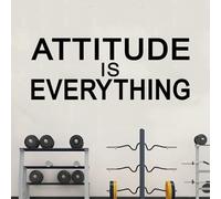 Inspirational Quotes Wall Stickers for Office: Motivational Gym School Classroom Garage Bedroom Vinyl Art Wall Decals - Attitude is Everything 32" X 12.5"