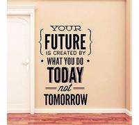 Inspirational Quotes Wall Stickers&Quot; Your Future.Today&Quot; Office Vinyl Wall Decor Home Decoration Work Hard to Gain More 85X58Cm