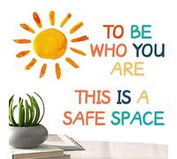Inspirational Quotes Wall Stickers - This is A Safe Space to Be Who You are Wall Art | Home Wall Decoration This is A Safe Space to Be Who You are Wall Art for School
