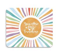 Inspirational Rainbow Mouse Pad - You are My Sunshine Mousepad, Rainbow Decor, Sunshine Office Mouse Pad, Inspirational Desk Mousepads, Coworker Gifts, Gifts for Employees,11.8"x9.8"