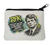 Inspirational Robert F Kennedy Quote Neoprene Coin Purse Pouch 10x11cm White