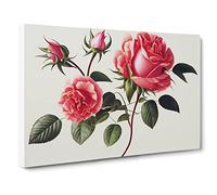 Inspirational Rose Flowers Canvas Wall Art Print 30x20 Inch