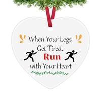 Inspirational Runners Gifts Marathon Runner Gifts Christmas Ornament for Sport Lover Fitness Gym Gift Running Lovers Gifts Training Gift Exercise Lovers Gifts Graduation Gift Ceramic Hanging Ornament