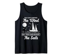 Inspirational Sailing Quote Nautical Wind and Sails Design Tank Top