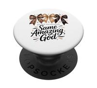 Inspirational Same Amazing God Stylish Bow Faithful New Year PopSockets Adhesive PopGrip
