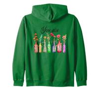 Inspirational Scripture Bottle Design for Faith Lovers Zip Hoodie
