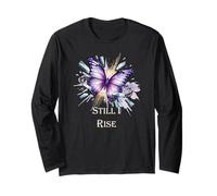 Inspirational Shades of Purples Awareness Motivational Quote Long Sleeve T-Shirt