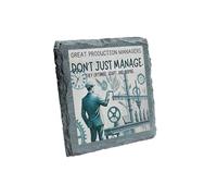 Inspirational Slate Coaster for Production Managers - Optimize, Adapt, Inspire (slco-kf25-optimisehg)