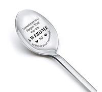 Inspirational Spoon Gifts for Women Men Sometimes You Forget That You Are Awesome Engraved Coffee Tea Ice Cream Spoons for Best Friend Kids Birthday Graduation Gift