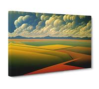 Inspirational Spring Meadow Landscape Canvas Wall Art Print 30x20 Inch