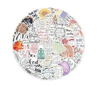 Inspirational Stickers - Bible Scrapbook Decals | 52 Inspirational Quotes Sticker Pack | Waterproof Bible Scrapbook Decals | Colorful Jesus Stickers | Portable Crafts Decal for Scrapbooks, Scooter