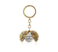 Inspirational Sunflower Keychain - "You are My Sunshine" Heartwarming Keychain for Daily Use & Gift