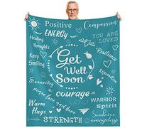 Inspirational Throw Blankets,Get Well Soon Gifts for Women,Super Soft Cozy Warm Hug Blanket,50x 60 Teal Compassion Blanket,Sympathy Blanket Gift,Get Well Soon Gifts for Men,Healing Blanket