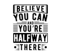 Inspirational Typography Template Vinyl Wall Decals 38x50cm Easy Installation Black