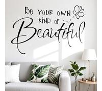 Inspirational Vinyl Wall Art Decals Be Your Own Kind of Beautiful Quote Wall Stickers Quote Butterfly Wall Art Home Decor Wallpaper for Living Room Bedroom Office Home Decoration